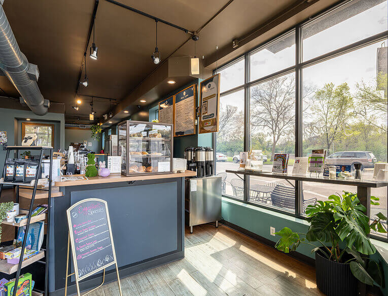 Cream + Sugar coffee shop in Evanston