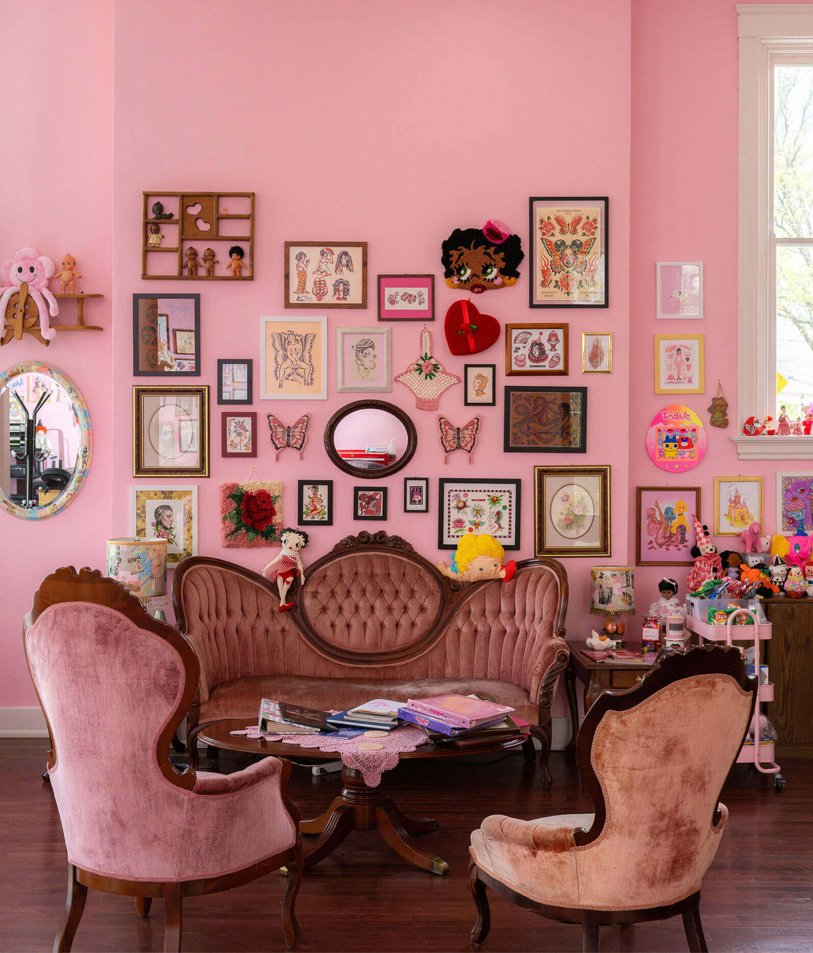 Interior of Pink Palace Tattoo in Evanston
